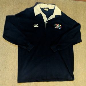 Vintage Canterbury of New Zealand six nations embroidered rugby shirt